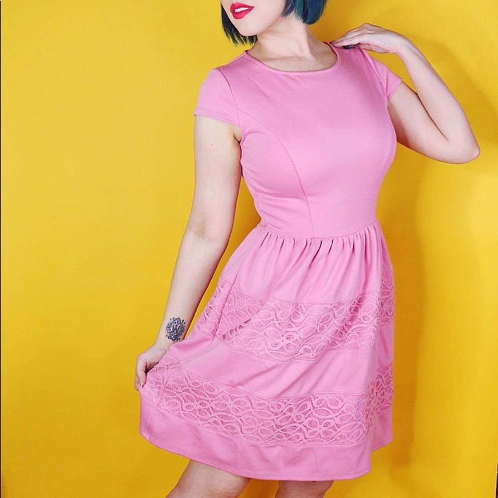 Rose Jersey Skater Dress - Picture 1 of 3